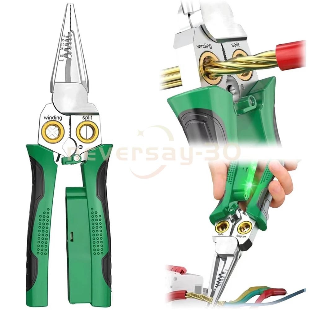 8 In 1 Wire Stripper Wire Stripping Tool with Voltage Tester Cable Cutters New