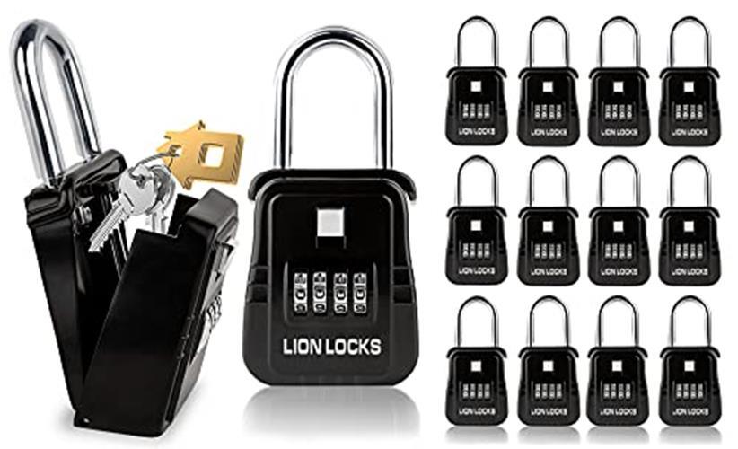 Lion Locks 1500 Key Lock Box with Code, Lockbox for  Assorted Sizes , Colors