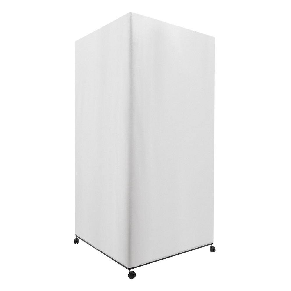 Freestanding Fitting Room Movable 4-Wheels Portable Rectangular Dressing Room