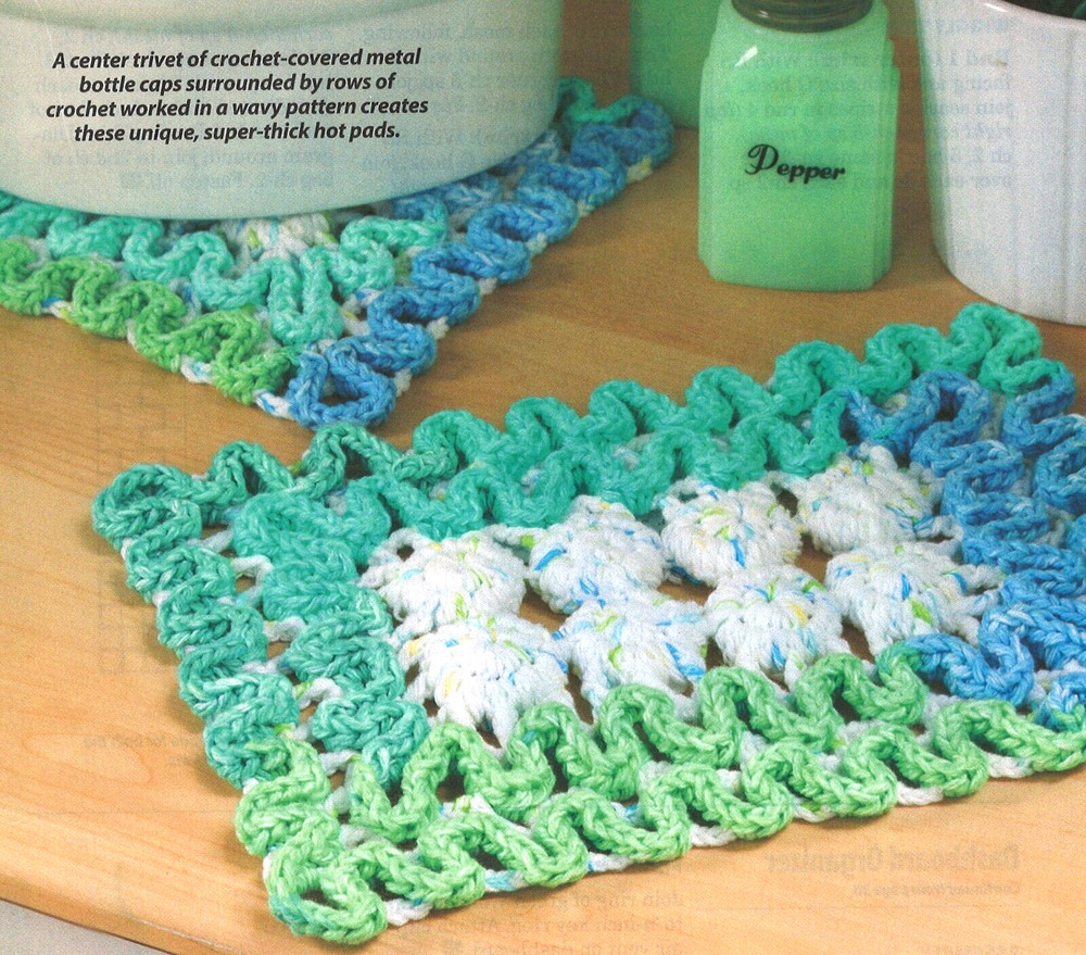UNIQUE Wiggly Trivet Set/Potholder/Decor/Crochet Pattern INSTRUCTIONS ONLY
