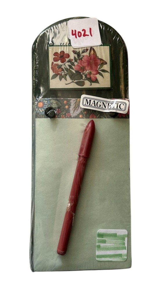 Vintage Magnetic Notepad With Pen Sealed