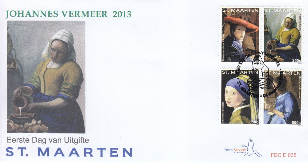 Sint Maarten Issue FDC 2013 (35) Painter Vermeer