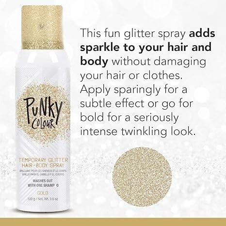 Gold Temporary Hair Glitter Spray