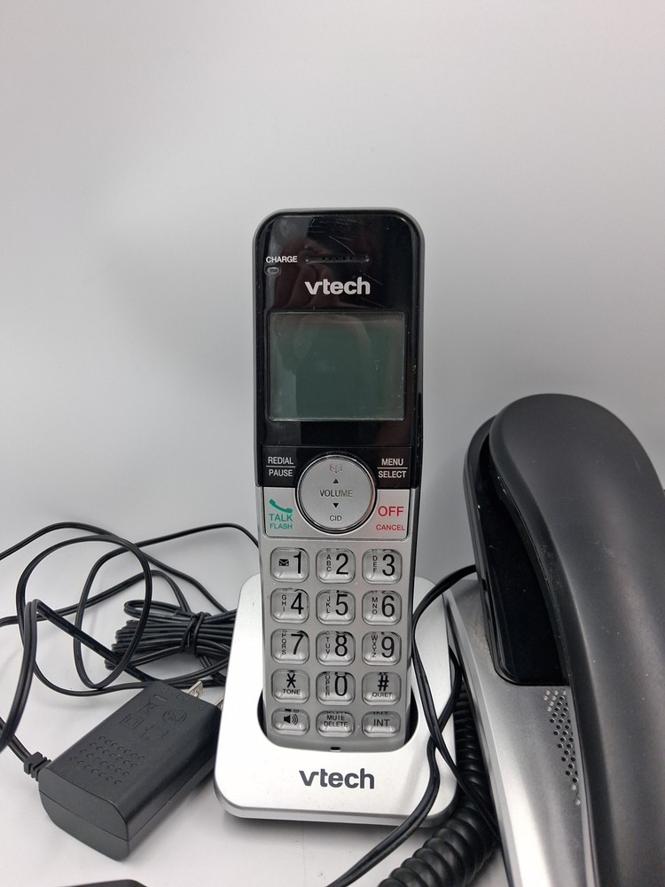 VTech CS5249 Corded/Cordless Phone Combo Digital Answering 2 Handsets DECT6.0