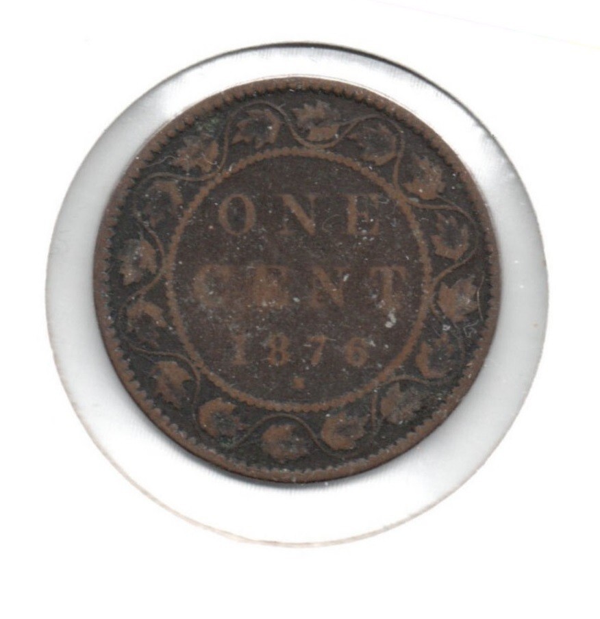 CANADA - 1 Cent (1876) KM #7, Bronze Coin
