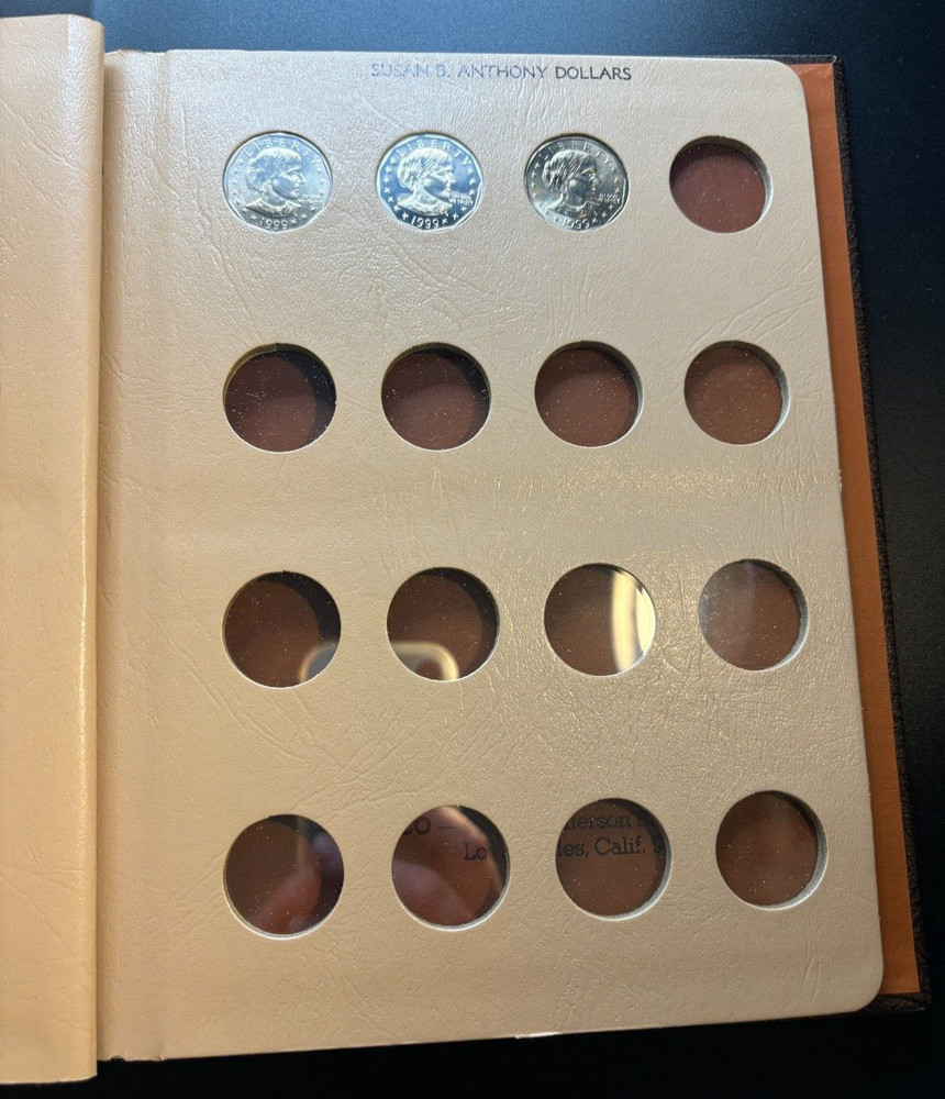 Susan B Anthony Dollars Complete w/Proof Issues Dansco #8180 & 1979S 1981S Var 2