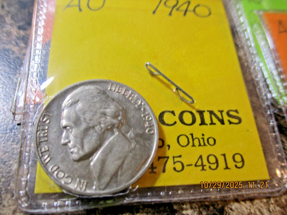 1940 JEFFERSON NICKEL AU