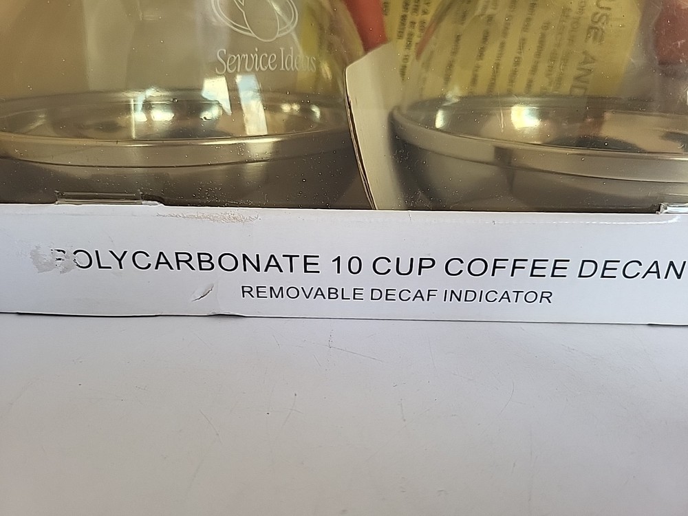 2 Pack Coffee Decanter 10 Cup (Silver), Polycarbonate
