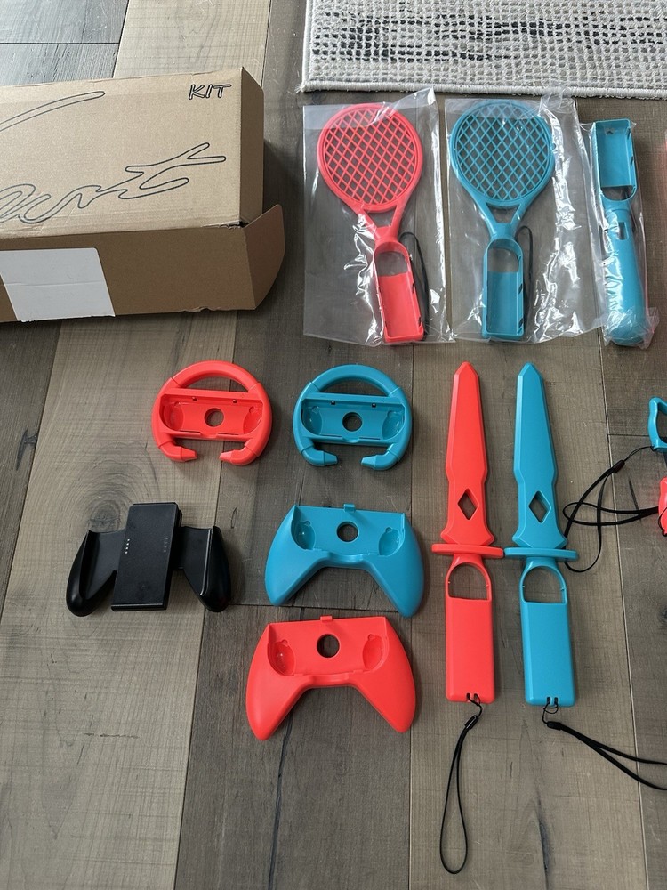 Nintendo PowerA Switch Accessory Bundle Controller Grip, Attachments, Carry Case