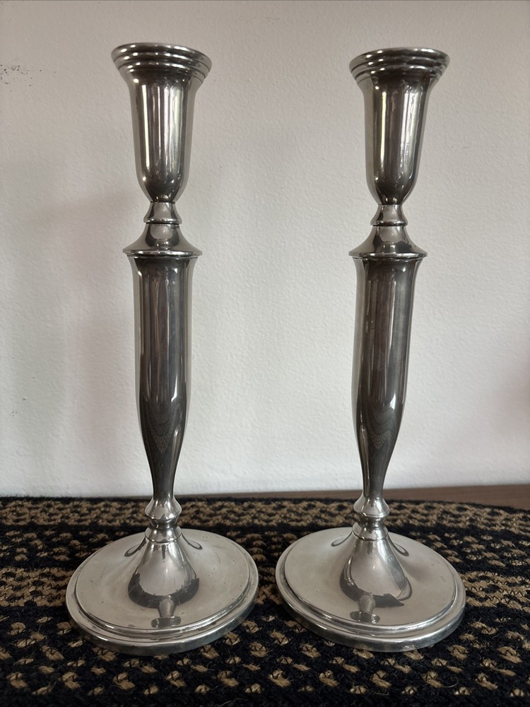 Pair Godinger Silver Plated Candlesticks~11.5 Inch