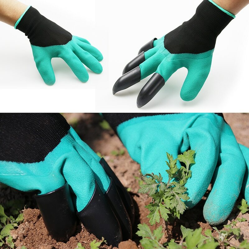 Garden Gloves with Claws; Universal Size,Plastic Claws on Left and Right
