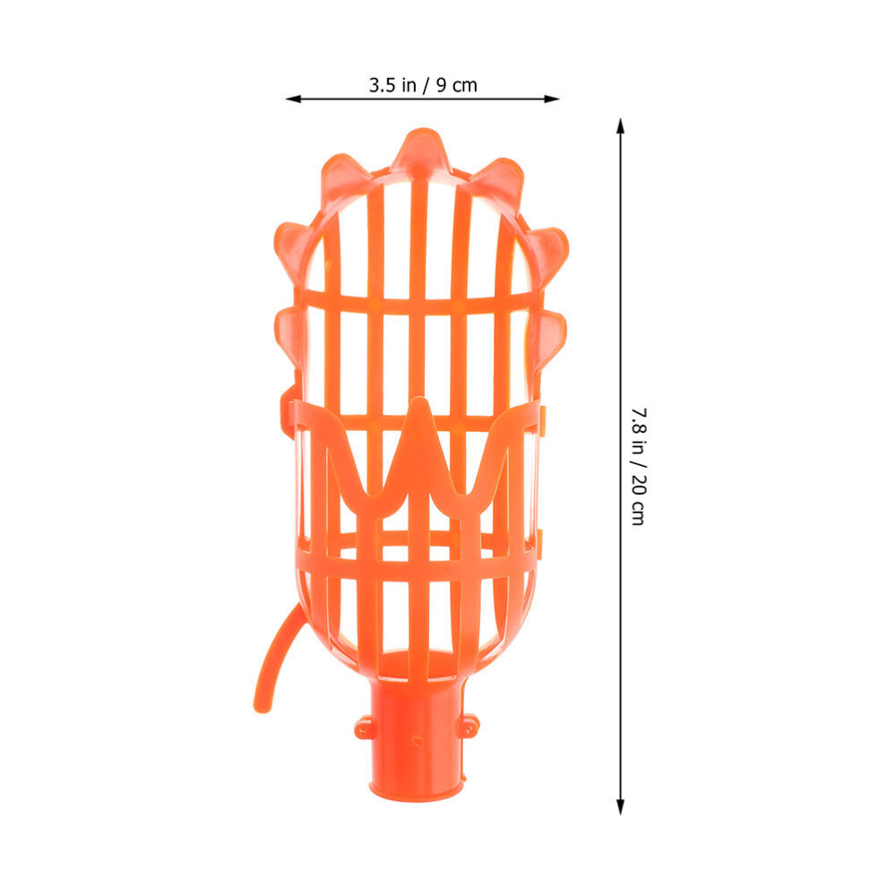2 Pcs Apple Picker Basket Pole with Fruit Picking Portable Orange