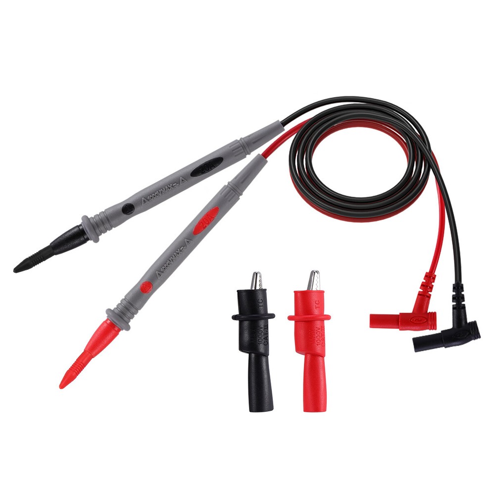 2PACK Multimeter Test Leads for Fluke Meter Electrical Alligator Clip Probes 20A