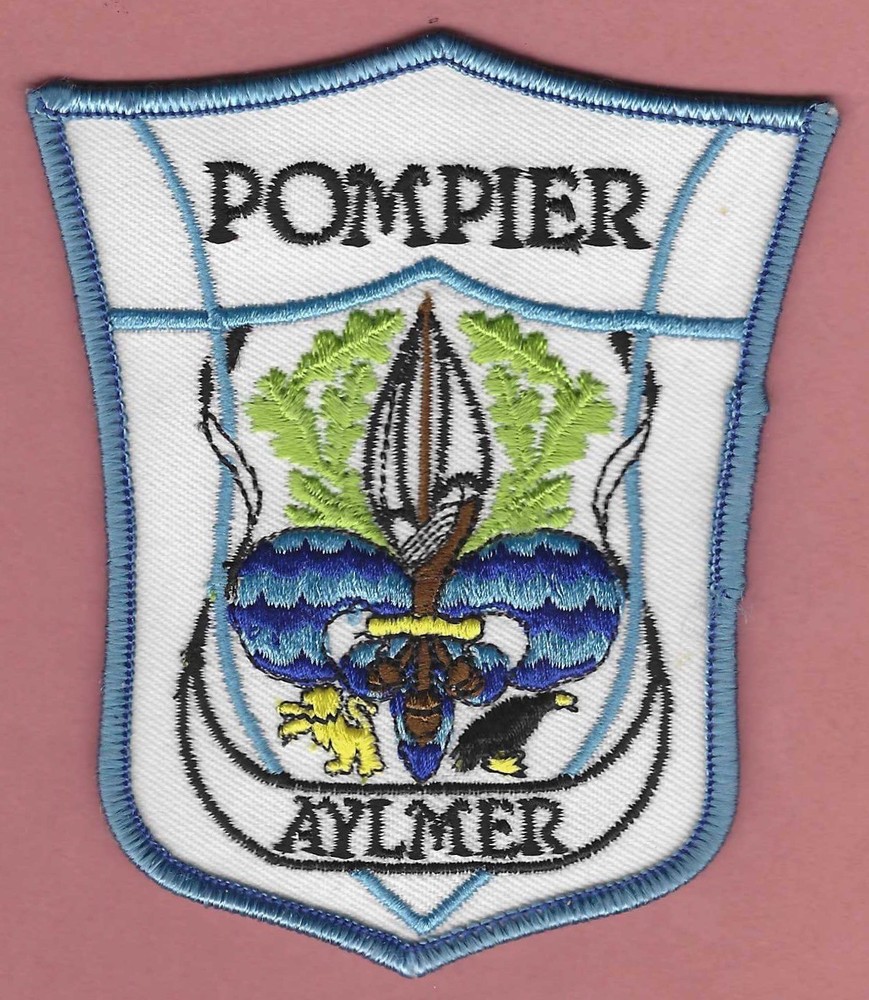 AYLMER QUEBEC CANADA FIRE DEPARTMENT PATCH POMPIER FLASH