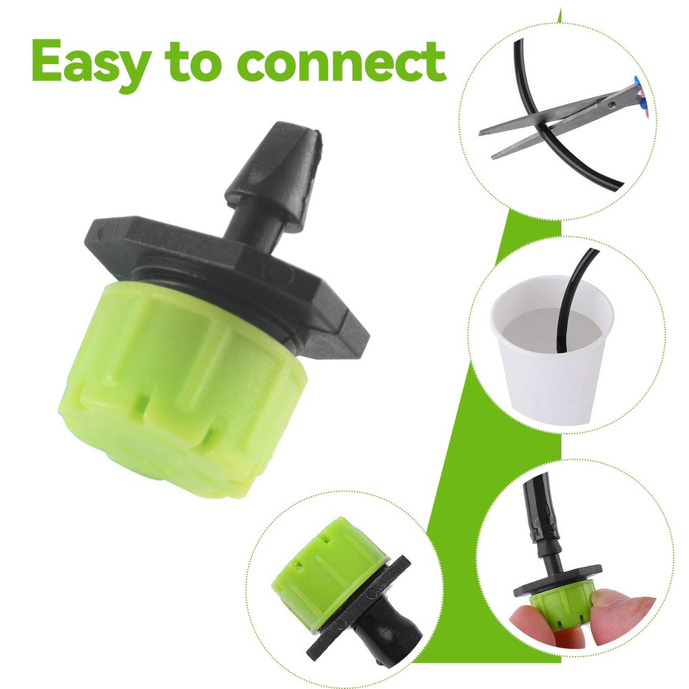 100Pcs 1/4Inch Adjustable Micro-Type Drip Irrigation System Watering5109