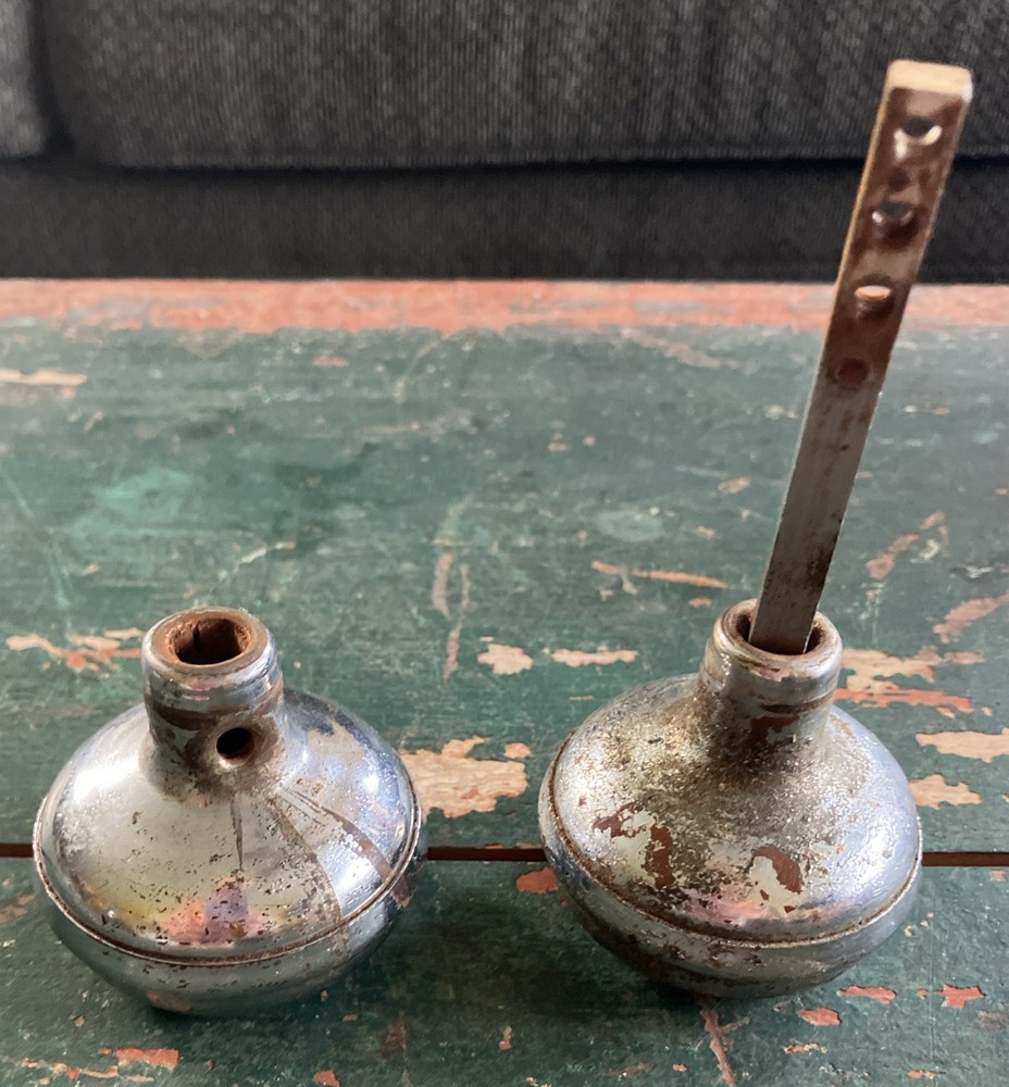 Vintage Door Knob Nickel Plated Solid Brass