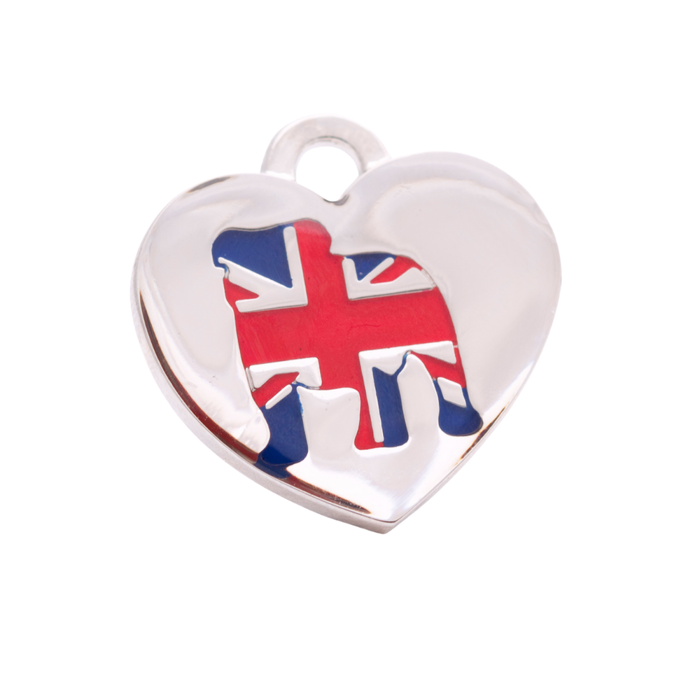 Staffy Heart Pet ID Tag