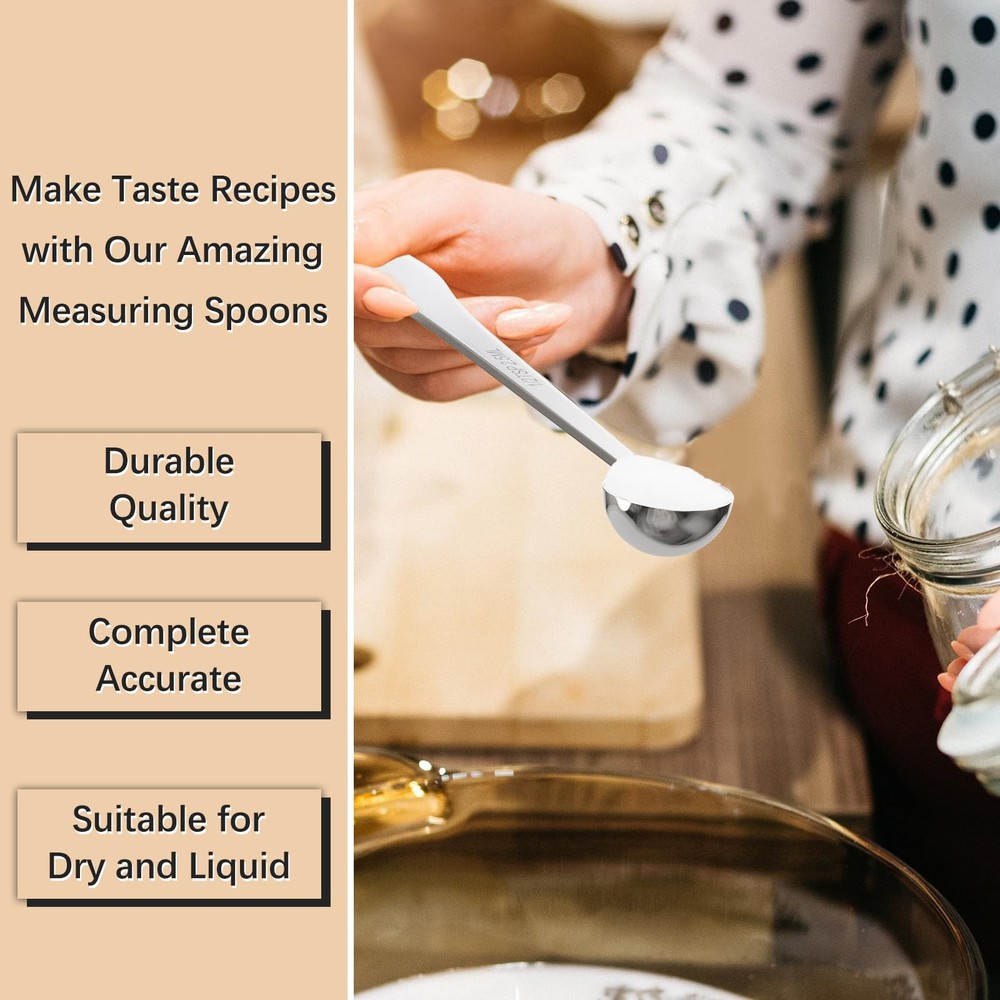 2PCS 1/2 Teaspoon(1/2tsp, 1/6tbsp, 2.5 ml) Single Measuring Spoon, Extra-long...