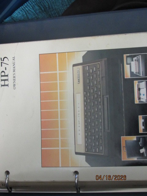 HP - 75 owners manuel