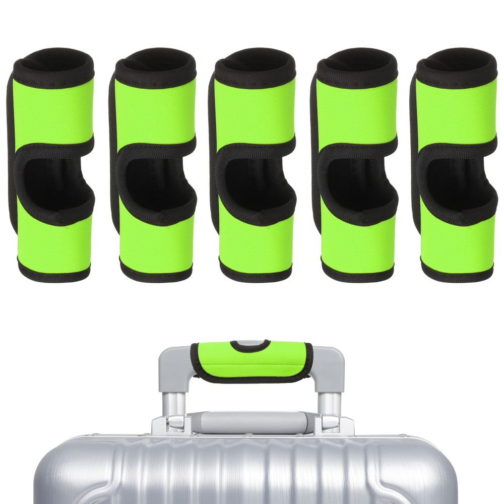 5Pcs Luggage Handle Wrap, Hollow Luggage Identifier for Luggage, Grass Green