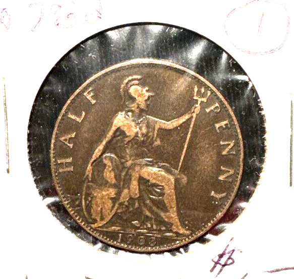 Great Britain 1903 half penny KM 793.2 VF (1)