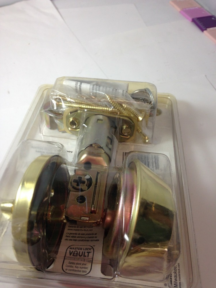 DSO0603 Single Cylinder Deadbolt, Polished Brass New