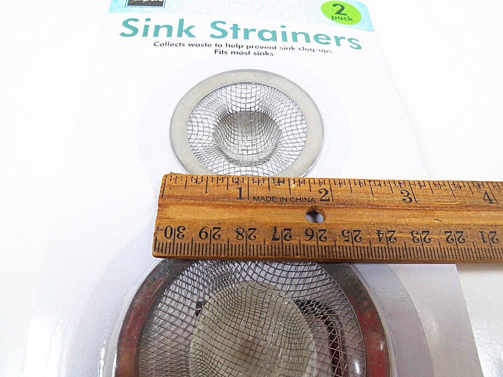 2 pc Steel Mesh Sink Drain Strainers Kitchen Bath Sinks Strainer Basket Baskets