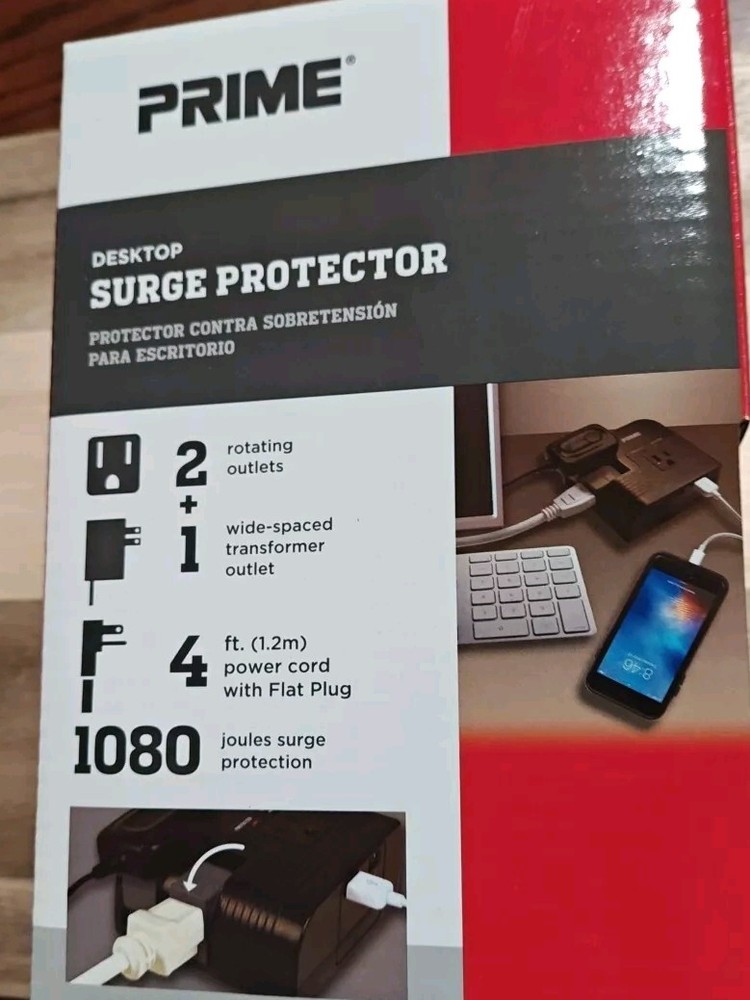 2- prime wire & cable desktop surge portector PBCPUSB3