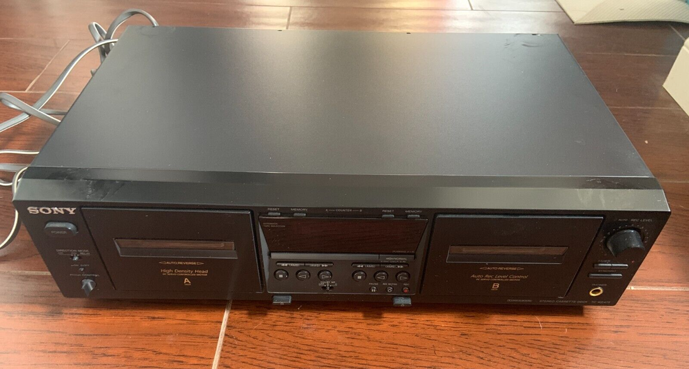 Sony TC-WE475 Dual Deck Cassette Deck Auto Reverse Pitch Control Dolby B C