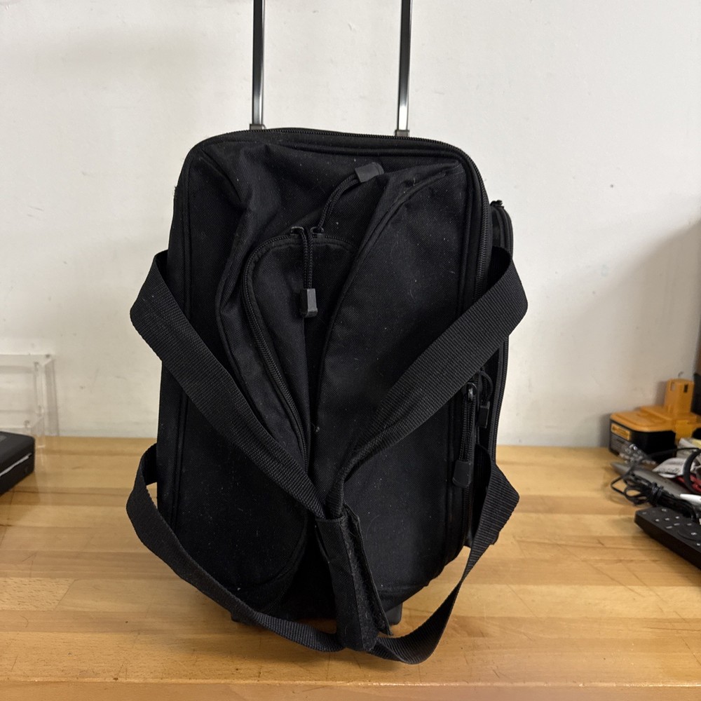 KR Select 11 Single Ball Bowling Bag Black - Wheeled Rolling -Extendable Handle