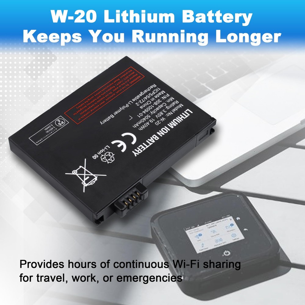 for Netgear Lithium ion Battery W-20 - Model - Black