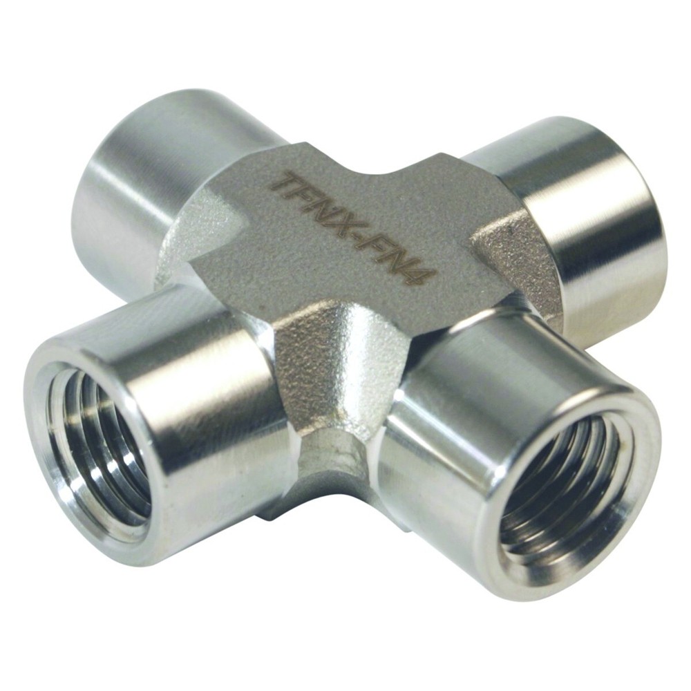 Threaded NPT Cross | FNPT 1/4 inch - SS316