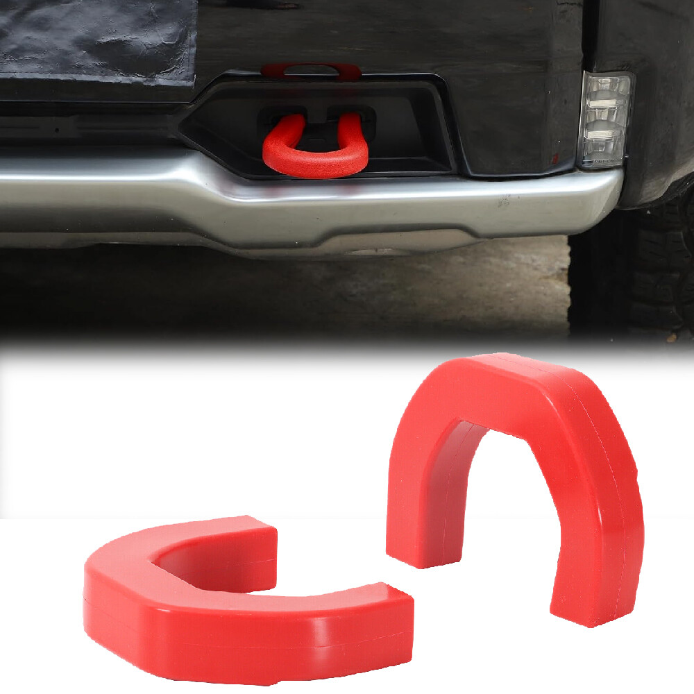 Front Tow Hooks Covers Customized Car Tow Hooks For RAM 1500 2019 2020-24 Red