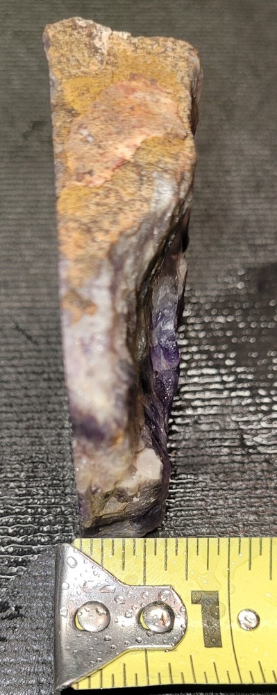 Amethyst Chevron Slab - end cut From Morocco. A17