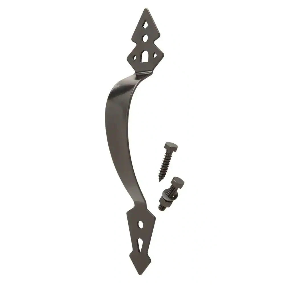 Everbilt 11-1/8 inch Black Heavy-Duty Rustic Gate Garage Door Pull Handle 15329