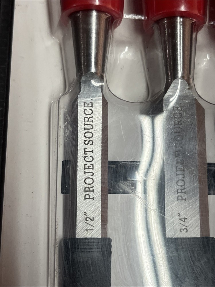 project source 3 pc Wood chisel set 1/2” 3/4” 1” # 0159836 NOS