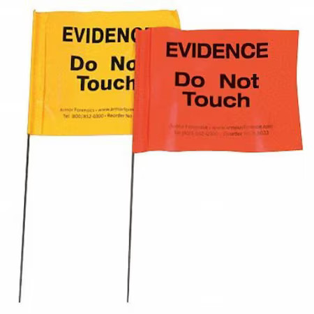 Cortech 35031 Evidence Flags, Yellow, Pk100