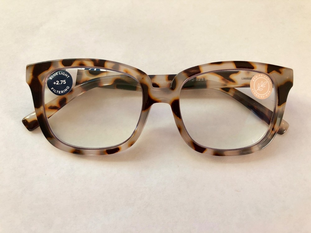NEW Impromptu Chai Tortoise Peepers Blue light Filter Readers +2.75