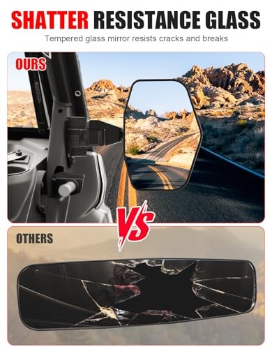 Side Mirror for for Can Am Defender, Adjustable Rear View 1PC Side Mirror