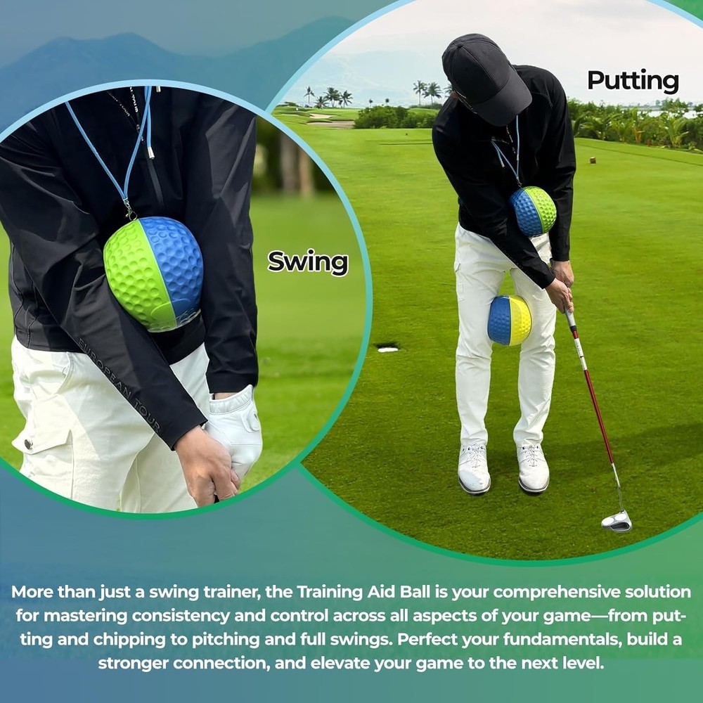 Golf Training Aid Ball for Impact Precision & Consistent Swings - Master Body...