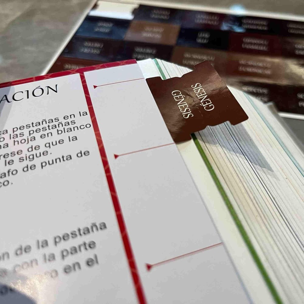 Large Print Repositionable Spanish Bible Laminated Tabs Stickers