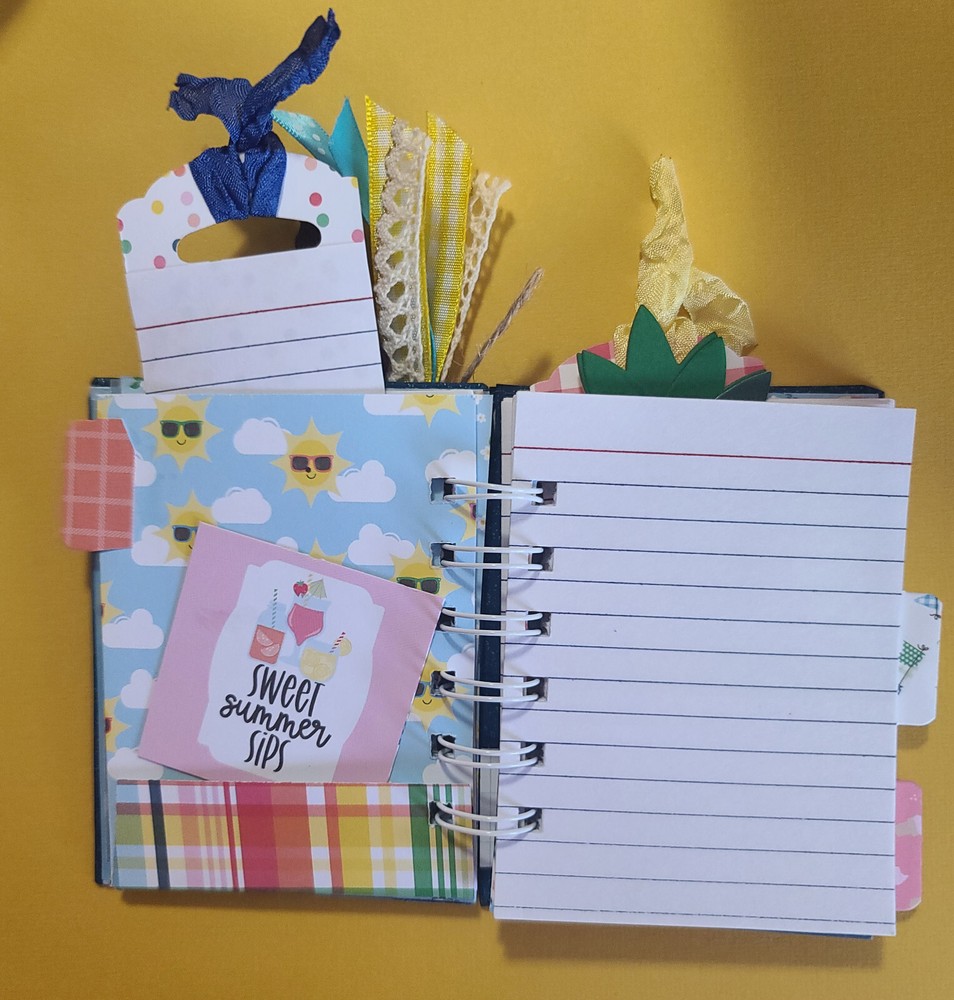 Little cinched journal notebook, handmade