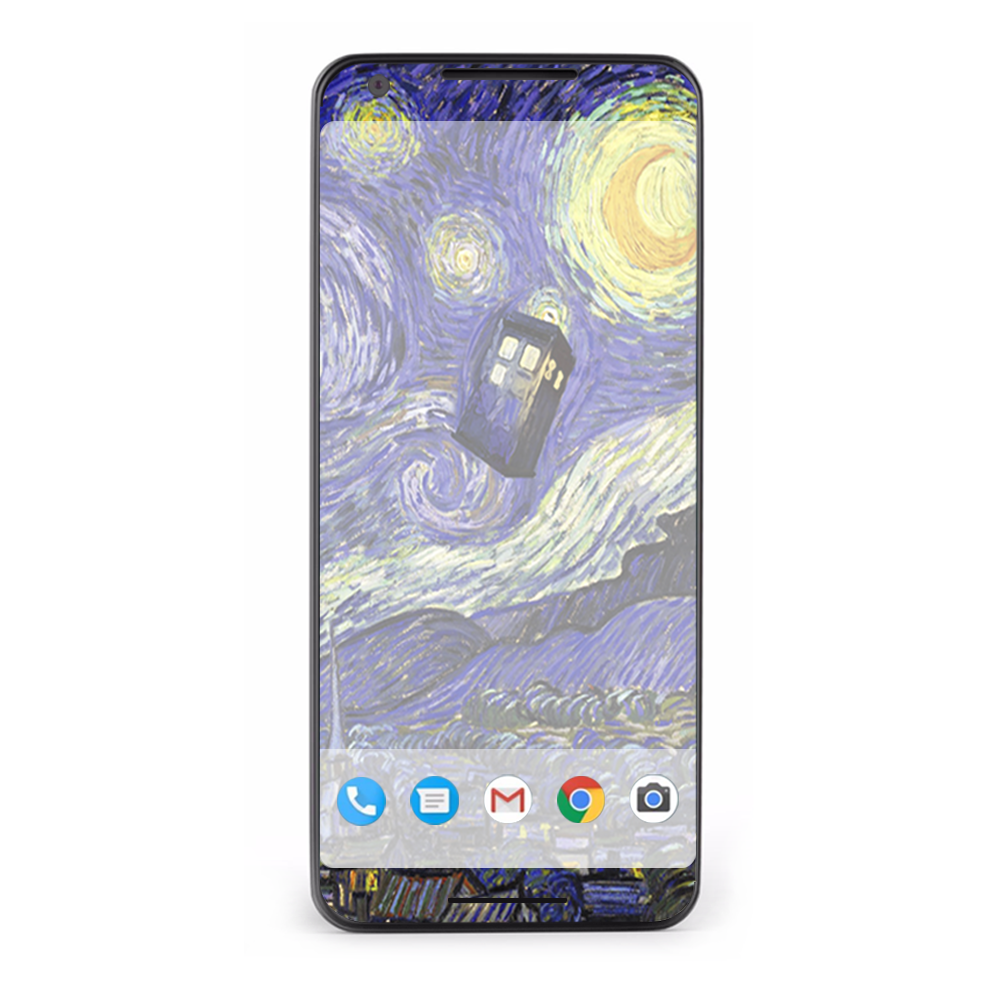 Google Pixel 2 Skins Decal Wrap Tardis Starry Night