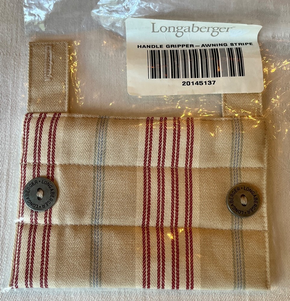 Longaberger Handle Gripper - Awning Stripe NIB