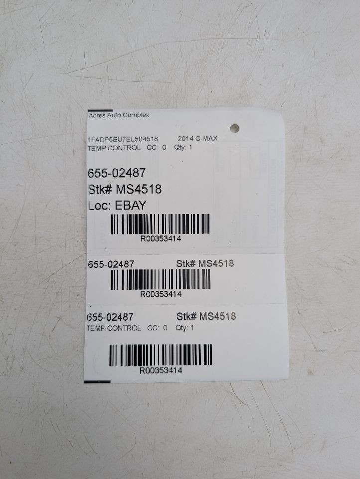 Used A/C Selector Switch fits: 2014 Ford C-max  Grade A