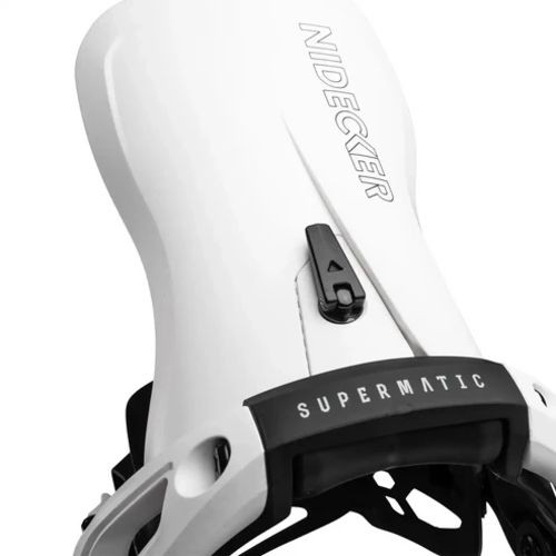 Nidecker LT Supermatic Snowboard Bindings, White, Large