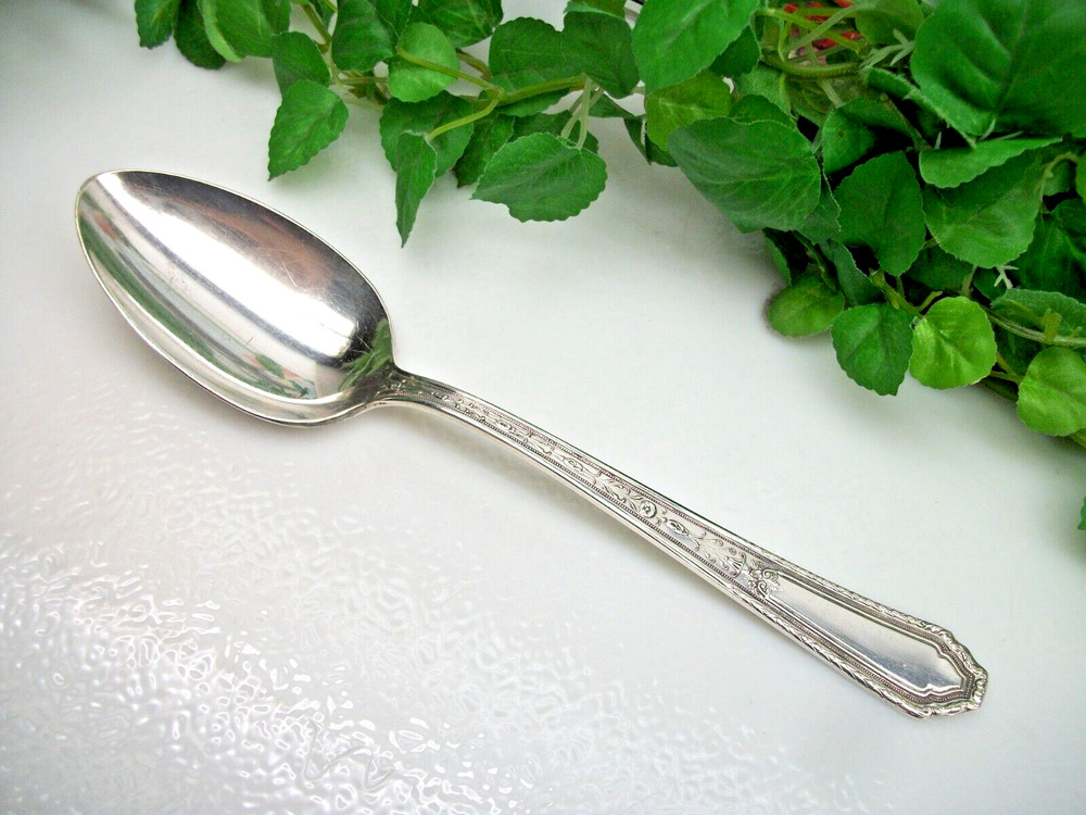 International Rogers CHALFONTE Silverplate 8 1/4" Solid Serving Spoon