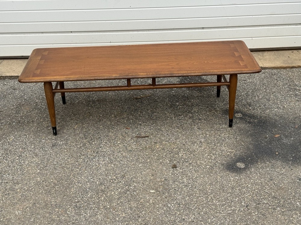 Mid-Century Modern Andre Bus Walnut Coffee Table by Lane