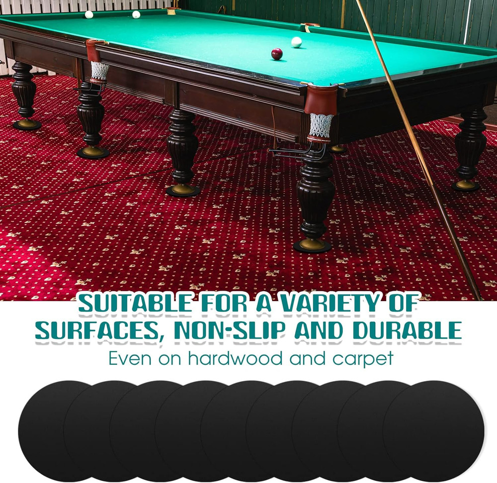 50 Pcs Billiard Pool Table Leg Shims 3" Diameter Rubber Pool Table Leveler Kit S