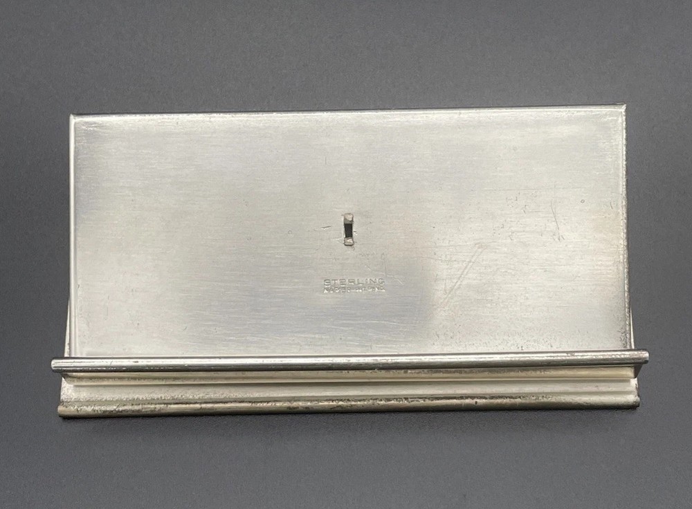 Napier Sterling Silver Triple Compartment Stamp Box No Monogram